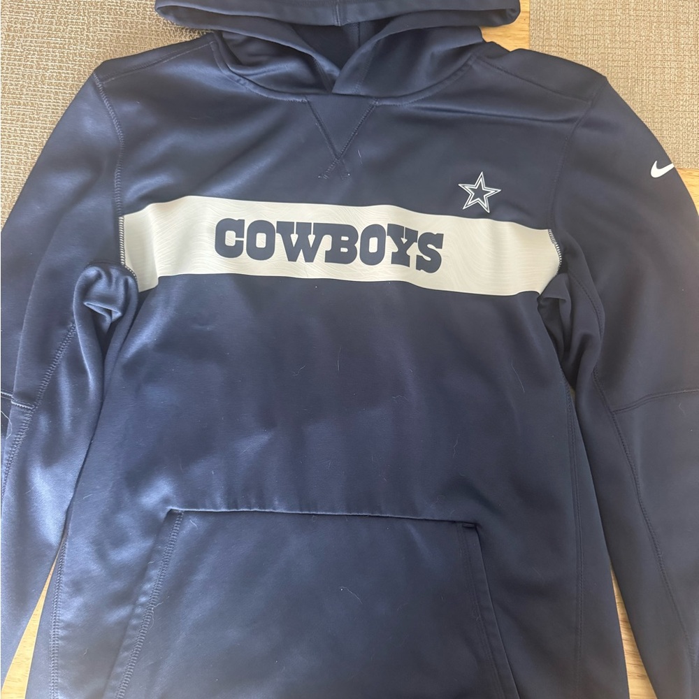 NFL Cowboys Blue and White Hoodie Sweatshirt